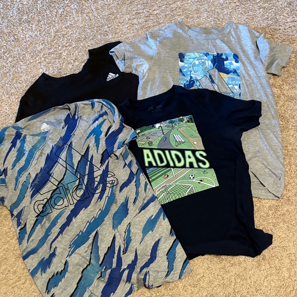 Lot of 4 Boys XL Adidas tees